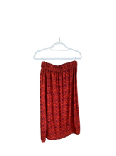 Load image into Gallery viewer, Red/Burgundy Aztec Midi Skirt
