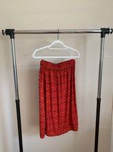 Load image into Gallery viewer, Red/Burgundy Aztec Midi Skirt
