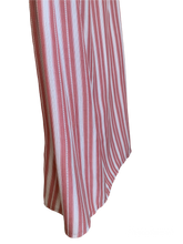 Load image into Gallery viewer, Salmon/White Striped Midi Skirt
