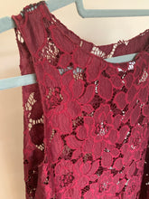 Load image into Gallery viewer, Burgundy Floral Lace Dress
